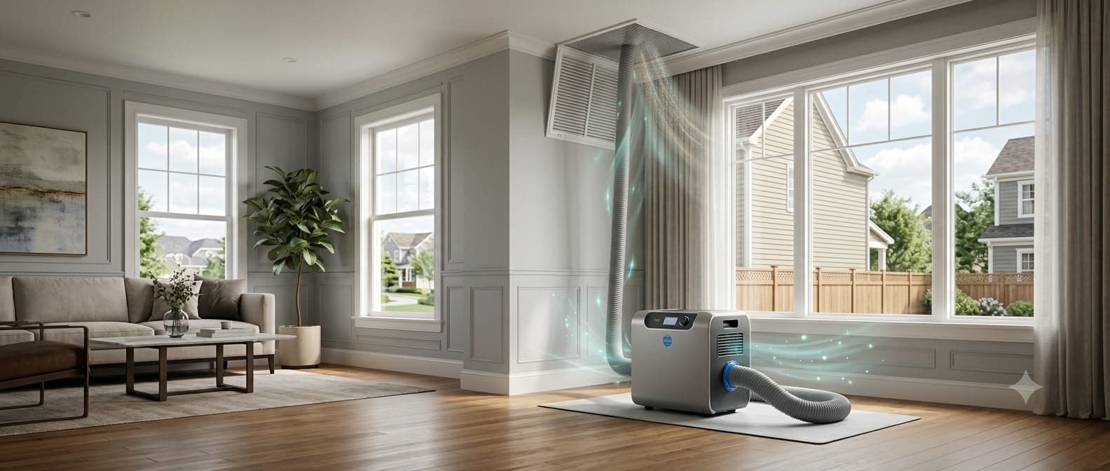 617 HVAC technician performing residential air duct cleaning with HEPA containment in a Greater Boston home